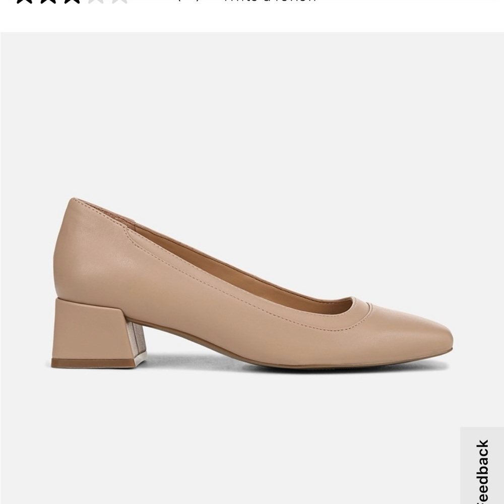 Naturalizer Huntley Cream Comfortable block heel pump